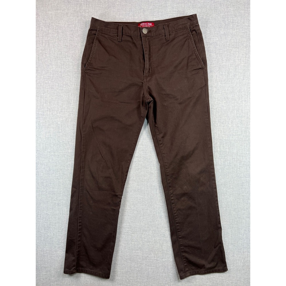 Rustic Dime Workwear Chino Pants Men 31x29  Brown Made in USA Cotton Utility